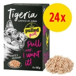 Tigeria Pulled Meat 24 X 85 G Comida Húmeda Para Gatos