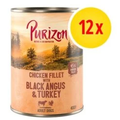 Purizon Adult 12 X 400 G Comida Húmeda Sin Cereales Para Perros