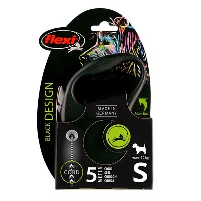 Correa Extensible Flexi Black Design Con Cordón De 5 M - Imagen 2