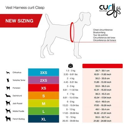 Arnés Curli Vest Clasp Air-Mesh Rojo Para Perros - Imagen 4