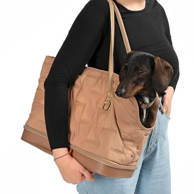 Bolso De Transporte TIAKI Premium Camello Para Mascotas - Imagen 3