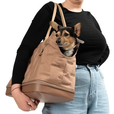 Bolso De Transporte TIAKI Premium Camello Para Mascotas - Imagen 10