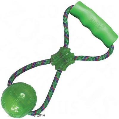 KONG Squeezz Ball Pelota Con Cuerda Para Perros - Imagen 2