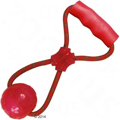 KONG Squeezz Ball Pelota Con Cuerda Para Perros - Imagen 4
