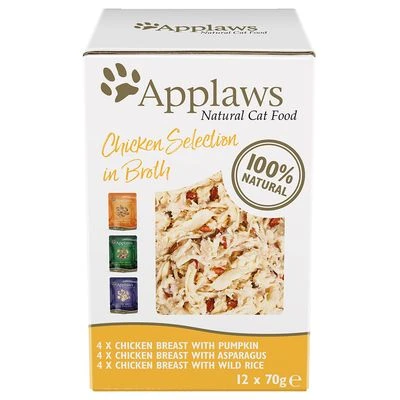 Pack Mixto Applaws Cat Pouch En Caldo Para Gatos 12 X 70 G