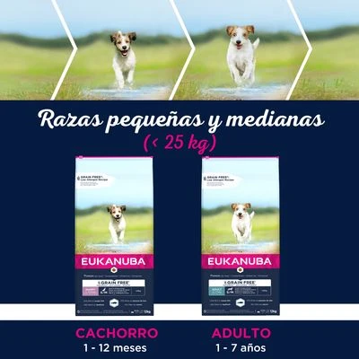 Eukanuba Grain Free Puppy Razas Pequeñas Y Medianas Con Salmón - Imagen 3