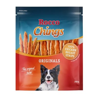 Megapack Rocco Chings Originals Láminas De Carne Para Perros 15 X 250 G - Imagen 2